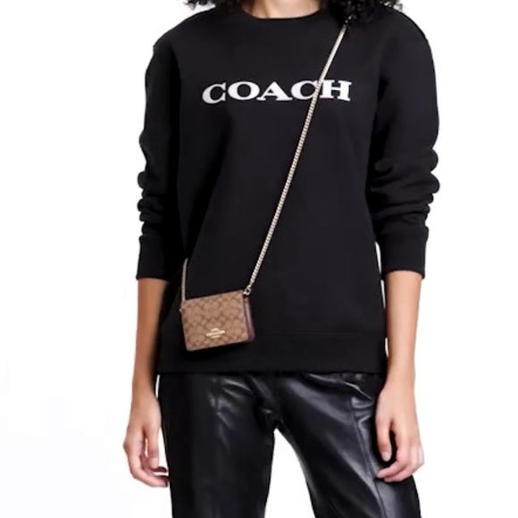 NWT Coach Brown Mini Wallet on a Chain in Signature Canvas - Picture 6 of 6